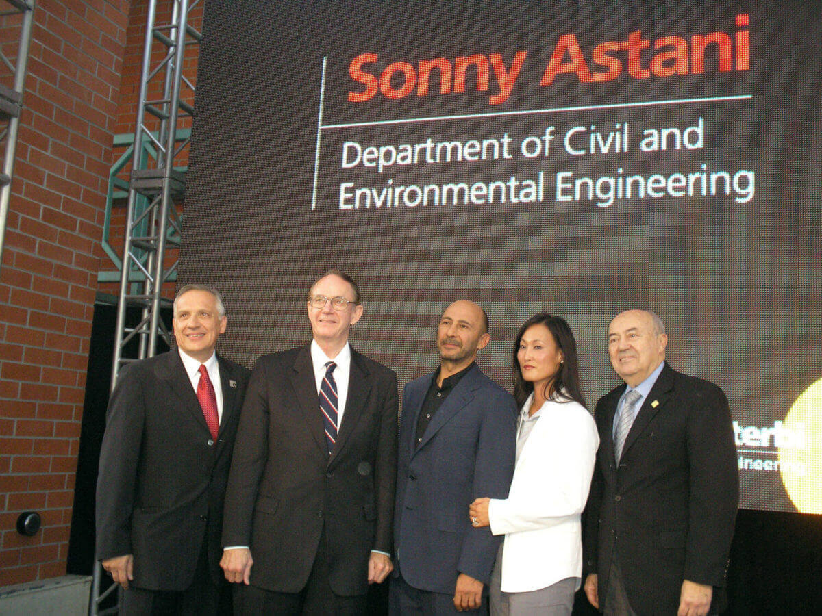 Photograph of people at the Sonny Astani naming