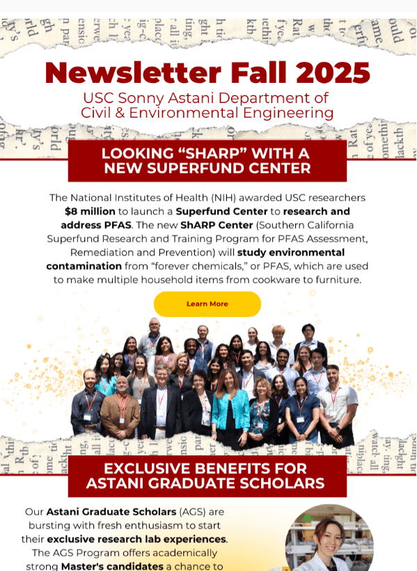 Screenshot of Fall 2025 Newsletter